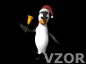 Tučňák se zvonem, Vánoce, vánoční - Animace na mobil - Ikonka