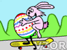 Zajíček a vajíčko na skateboardu, Velikonoce, velikonoční - Animace na mobil - Ikonka