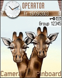 Žirafy, Animované - Schémata, motivy na mobil - Ikonka