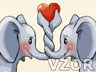 Zamilovaní sloni, Zvířátka - Roztomilé na mobil - Ikonka