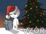 Sněhulák a dárek, Vánoce, vánoční - Tapety na mobil - Ikonka