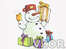 Sněhulák u okna, Vánoce, vánoční - Tapety na mobil - Ikonka