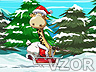 Žirafa na sáňkách, Vánoce, vánoční - Tapety na mobil - Ikonka